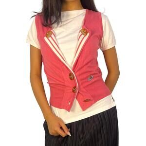 Vivienne Westwood Red Label Pink Y2K Vest Rare